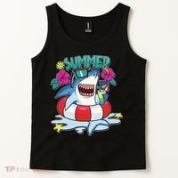 Funny Summer Vibe Vacation Shark Tank Top thumb 2