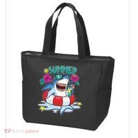 Funny Summer Vibe Vacation Shark Tote Bag thumb 3
