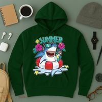 Funny Summer Vibe Vacation Shark Hoodie thumb 3