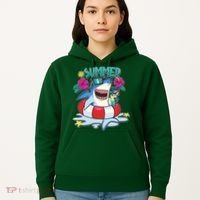 Funny Summer Vibe Vacation Shark Hoodie thumb 5
