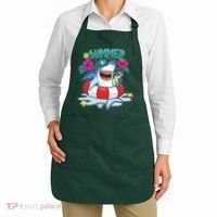Funny Summer Vibe Vacation Shark Apron thumb 2