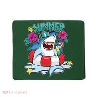 Funny Summer Vibe Vacation Shark Mousepad thumb 0
