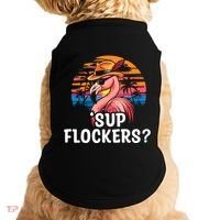 Flamingo Sunglasses Vacation Tropical Flock 70s 80s 90s Gift Doggie Tank thumb 0