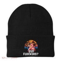 Flamingo Sunglasses Vacation Tropical Flock 70s 80s 90s Gift Beanie thumb 0