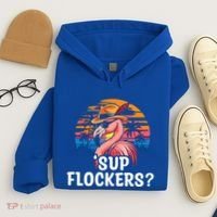 Flamingo Sunglasses Vacation Tropical Flock 70s 80s 90s Gift Hoodie thumb 4