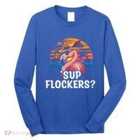 Flamingo Sunglasses Vacation Tropical Flock 70s 80s 90s Gift Long Sleeve Shirt thumb 0