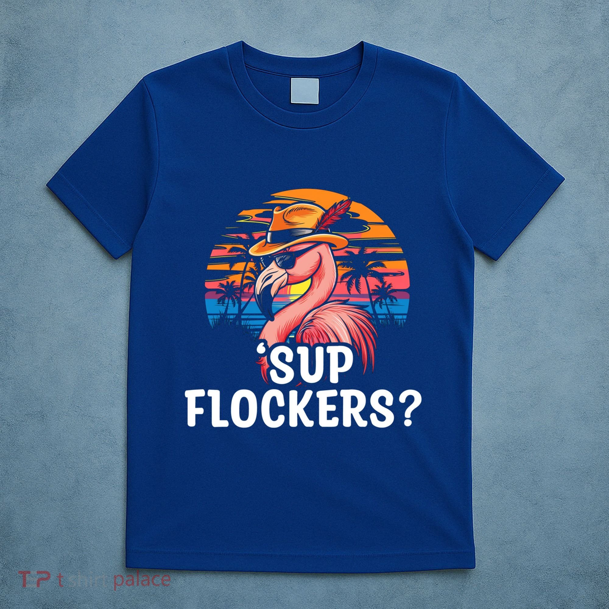 Flamingo Sunglasses Vacation Tropical Flock 70s 80s 90s Gift T-Shirt
