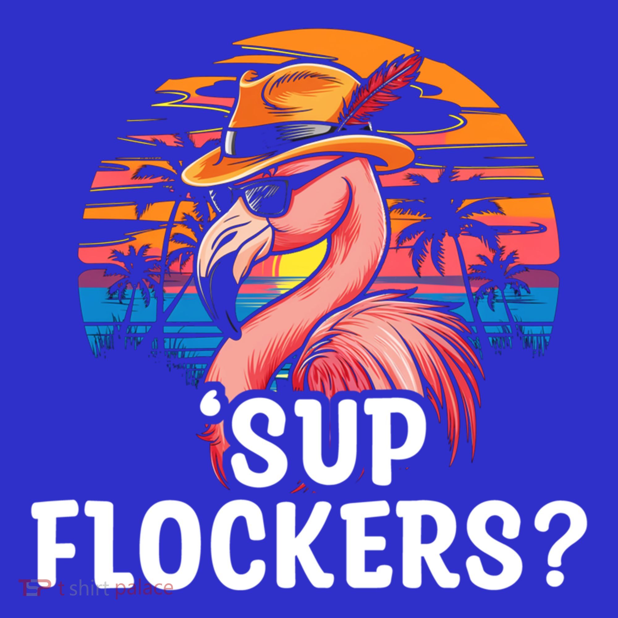Flamingo Sunglasses Vacation Tropical Flock 70s 80s 90s Gift Mousepad