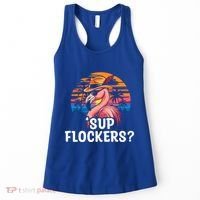Flamingo Sunglasses Vacation Tropical Flock 70s 80s 90s Gift Women's Tank Top thumb 0