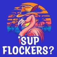 Flamingo Sunglasses Vacation Tropical Flock 70s 80s 90s Gift Baby Bodysuit thumb 2