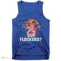 Flamingo Sunglasses Vacation Tropical Flock 70s 80s 90s Gift Tank Top thumb 0