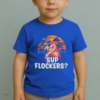 Flamingo Sunglasses Vacation Tropical Flock 70s 80s 90s Gift Toddler T-Shirt thumb 2