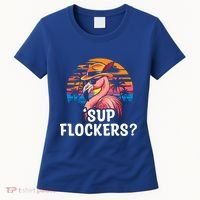 Flamingo Sunglasses Vacation Tropical Flock 70s 80s 90s Gift Women's T-Shirt thumb 0