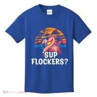 Flamingo Sunglasses Vacation Tropical Flock 70s 80s 90s Gift Kids T-Shirt thumb 0