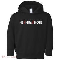 Funny Sarcastic Valentine's Day He Him Hole Toddler Hoodie thumb 0