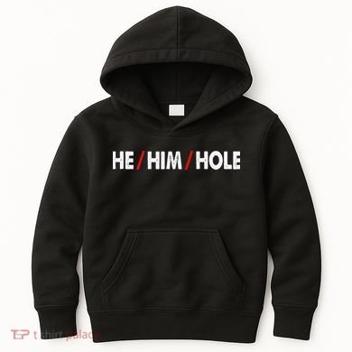 Funny Sarcastic Valentine's Day He Him Hole Kids Hoodie