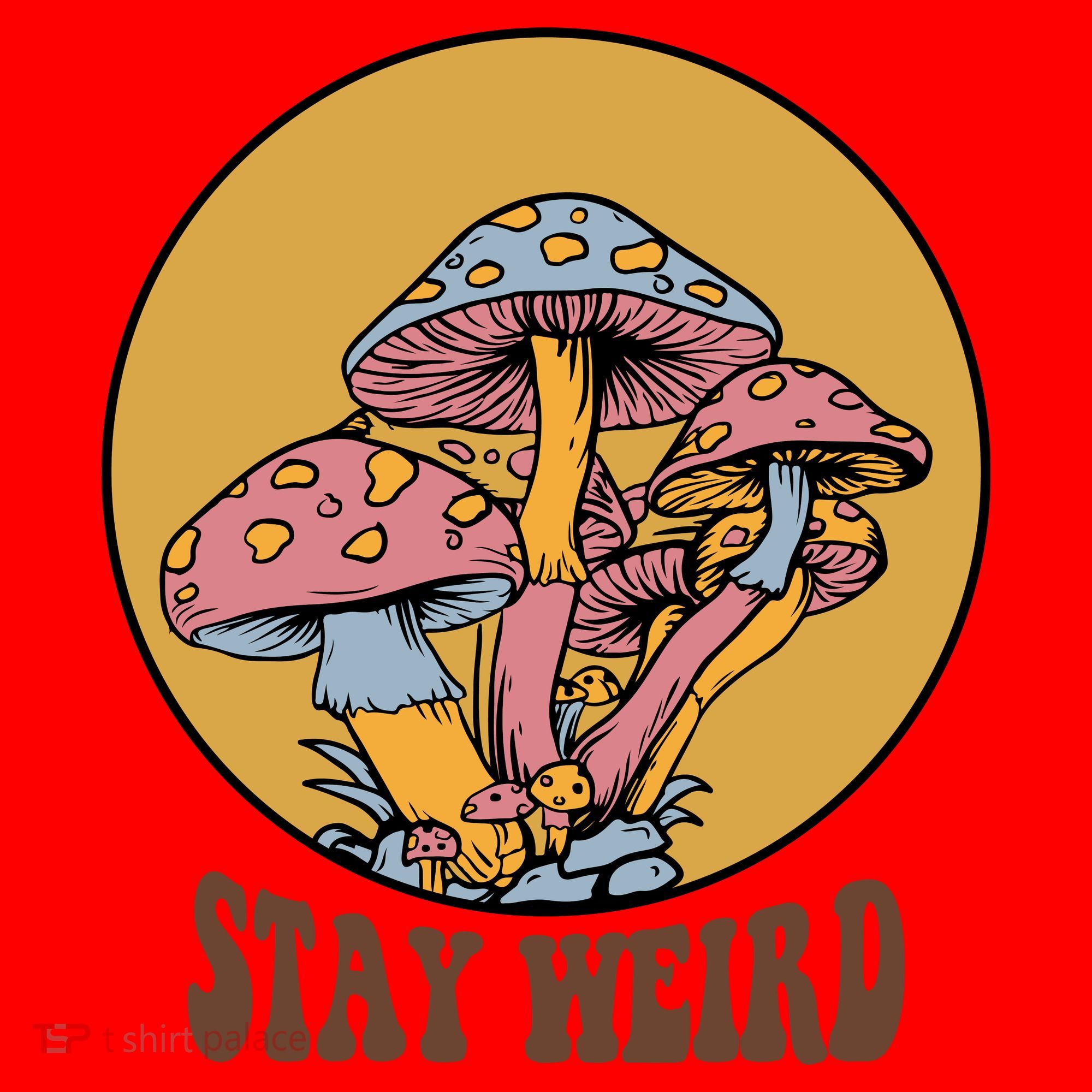 Funny Stay Weird Mushroom Meme Santa Hat