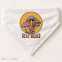 Funny Stay Weird Mushroom Meme USA-Made Doggie Bandana thumb 0