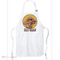 Funny Stay Weird Mushroom Meme Apron thumb 0