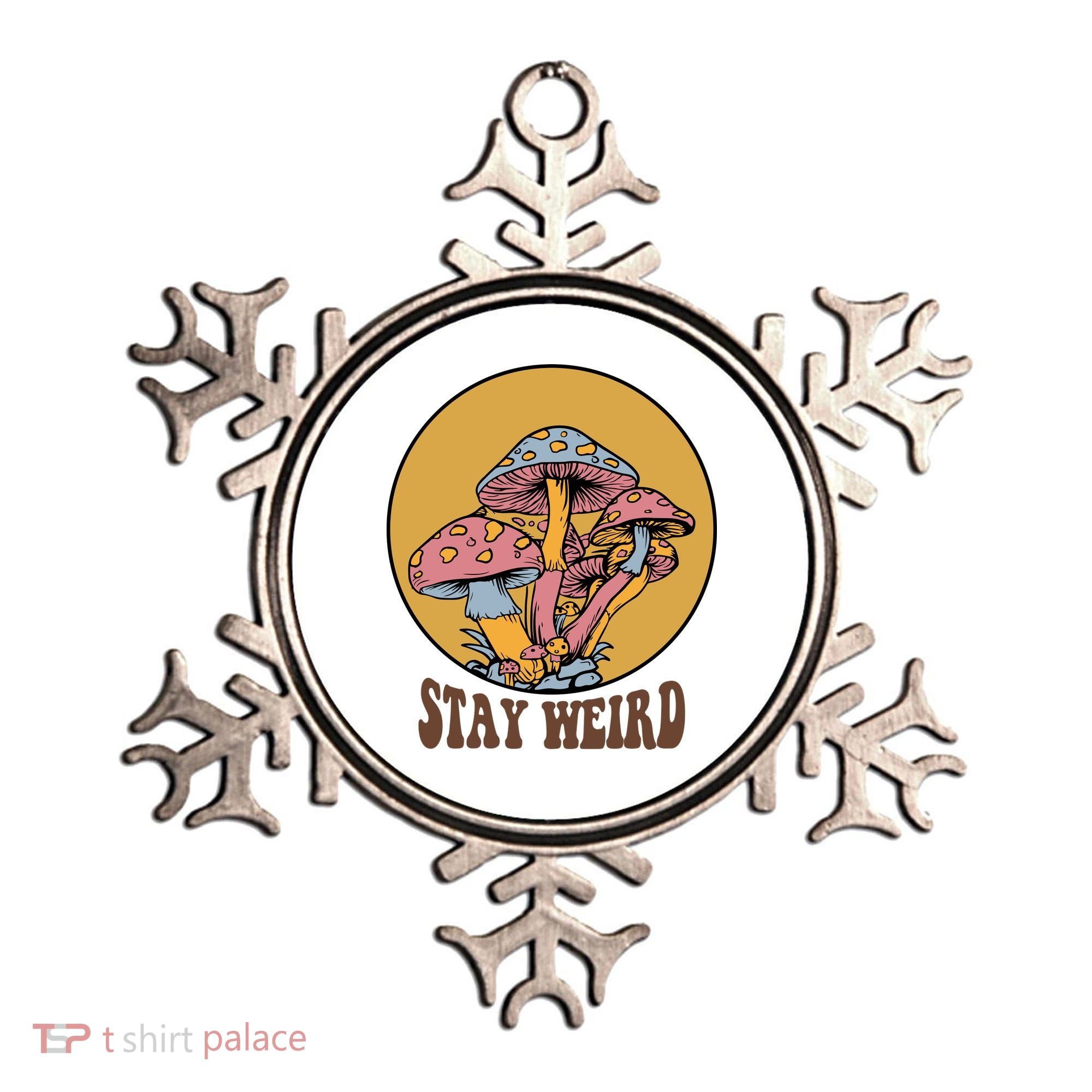 Funny Stay Weird Mushroom Meme Ornament