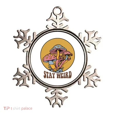 Funny Stay Weird Mushroom Meme Ornament