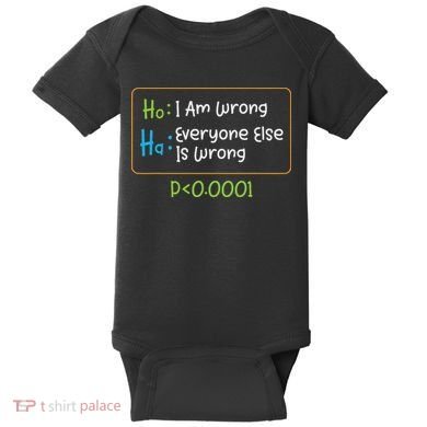 Funny Statistics Word Game Ich Bin Falsch, Alle Anderen Baby Bodysuit