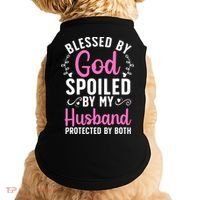 Funny Spoiled Wife Art For Husband Spoiled Wife Doggie Tank thumb 0