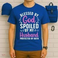 Funny Spoiled Wife Art For Husband Spoiled Wife T-Shirt thumb 6