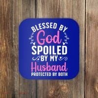 Funny Spoiled Wife Art For Husband Spoiled Wife Coaster thumb 0