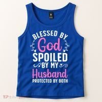 Funny Spoiled Wife Art For Husband Spoiled Wife Tank Top thumb 2