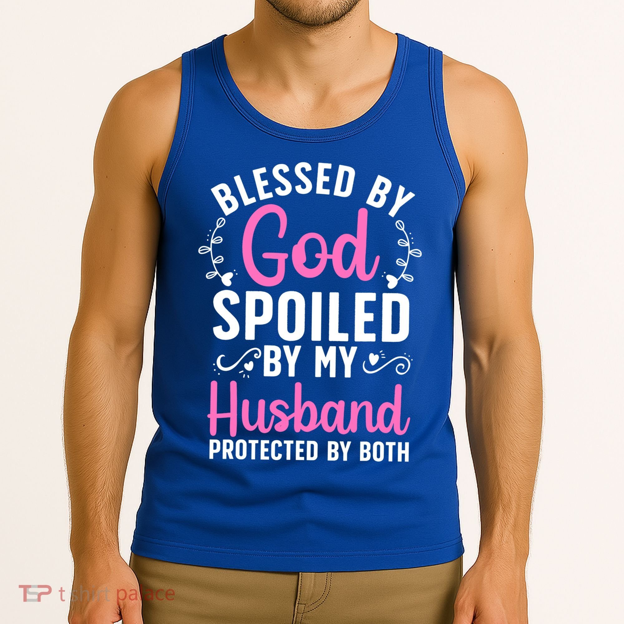 Funny Spoiled Wife Art For Husband Spoiled Wife Tank Top