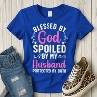 Funny Spoiled Wife Art For Husband Spoiled Wife Women's T-Shirt thumb 3