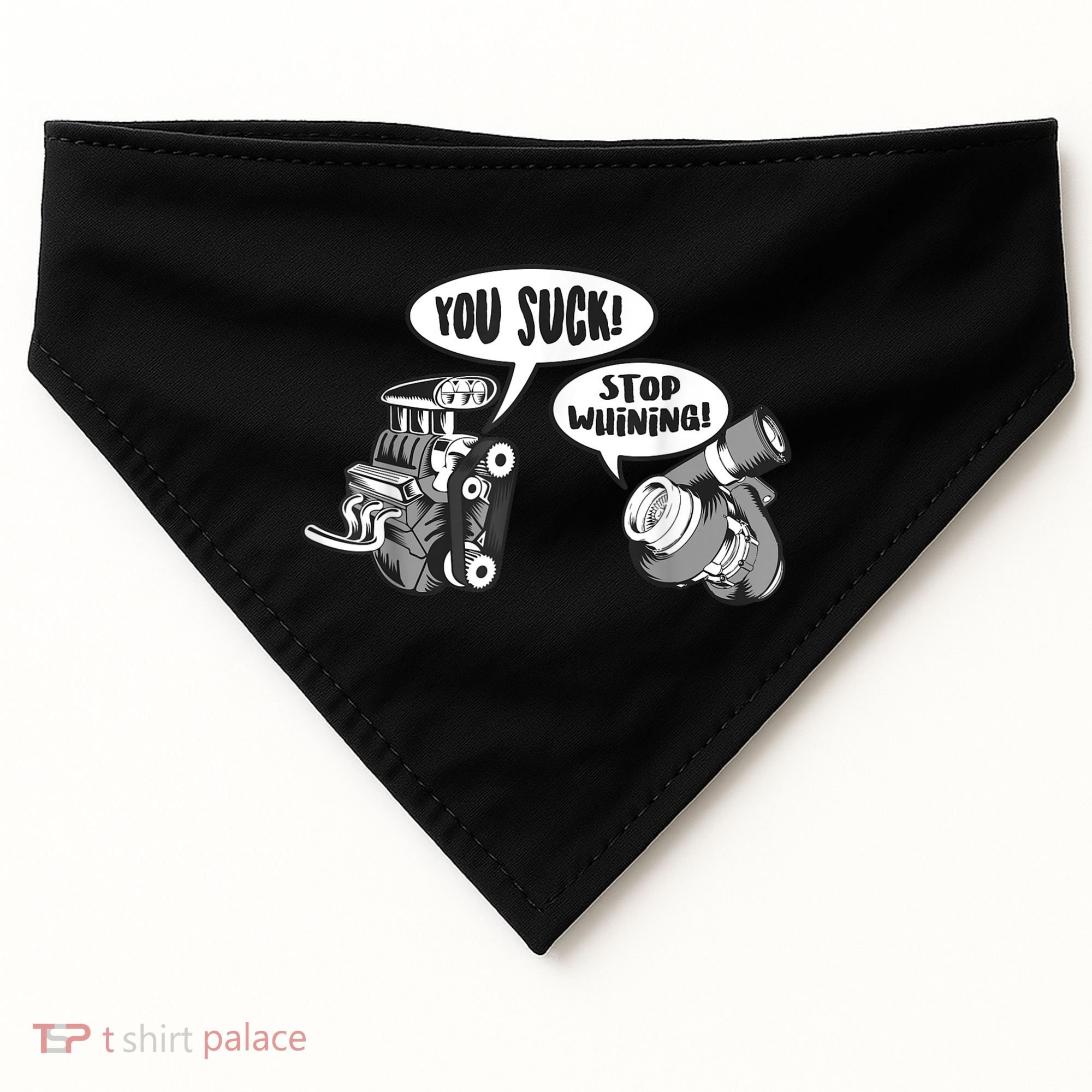 Funny Stop Whining Car Mechanic Precision Turbo For Men USA-Made Doggie Bandana