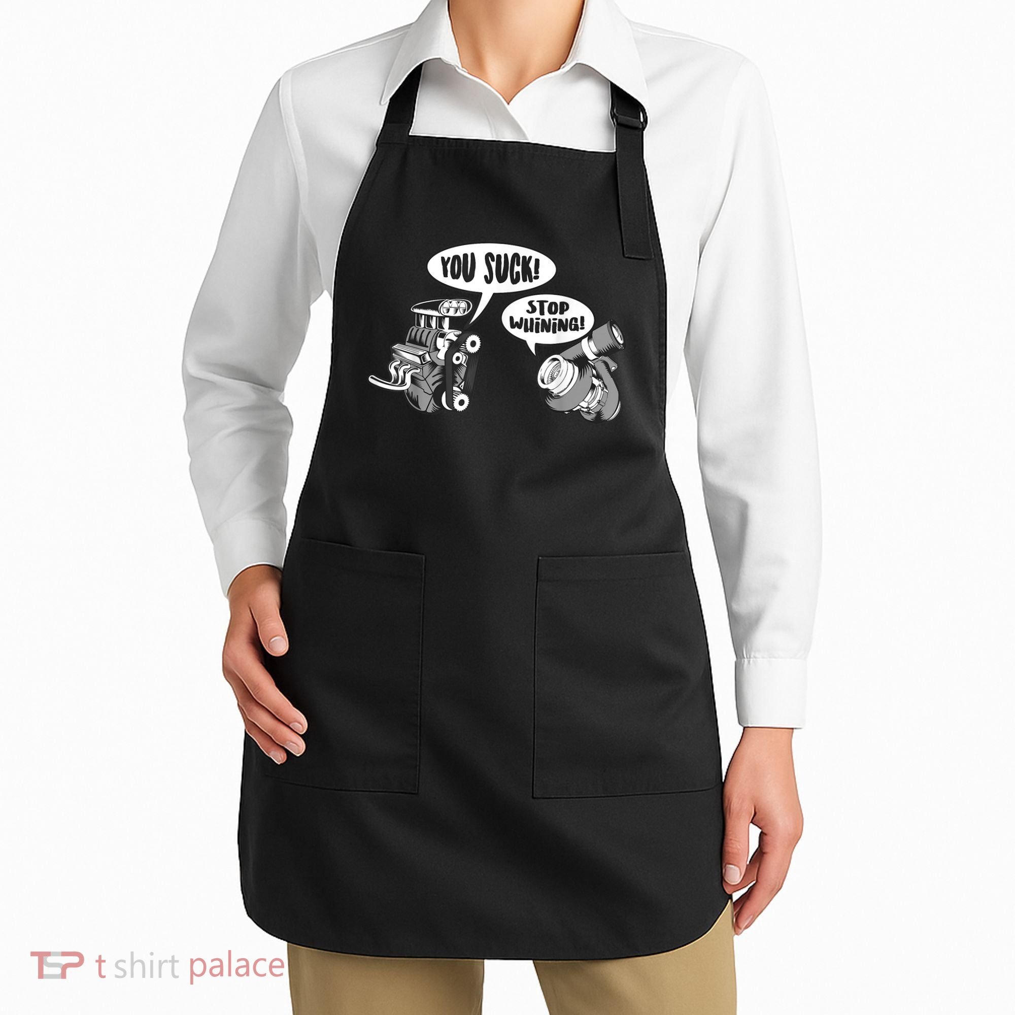 Funny Stop Whining Car Mechanic Precision Turbo For Men Apron