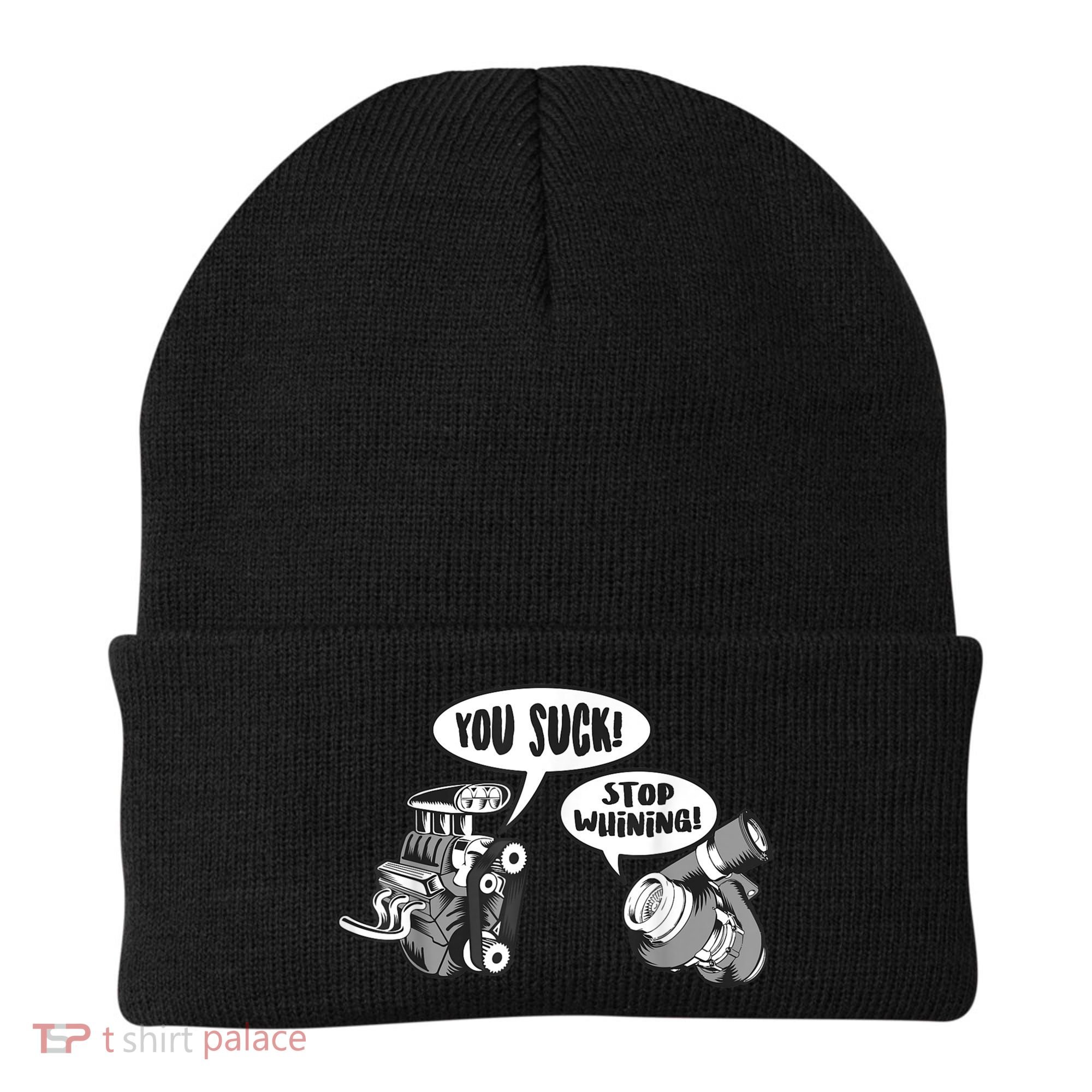 Funny Stop Whining Car Mechanic Precision Turbo For Men Beanie