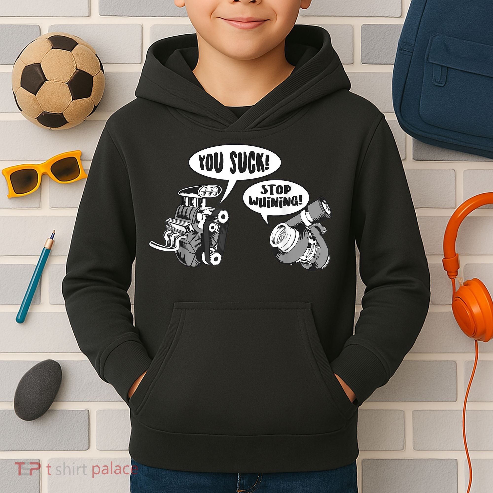 Funny Stop Whining Car Mechanic Precision Turbo For Men Kids Hoodie