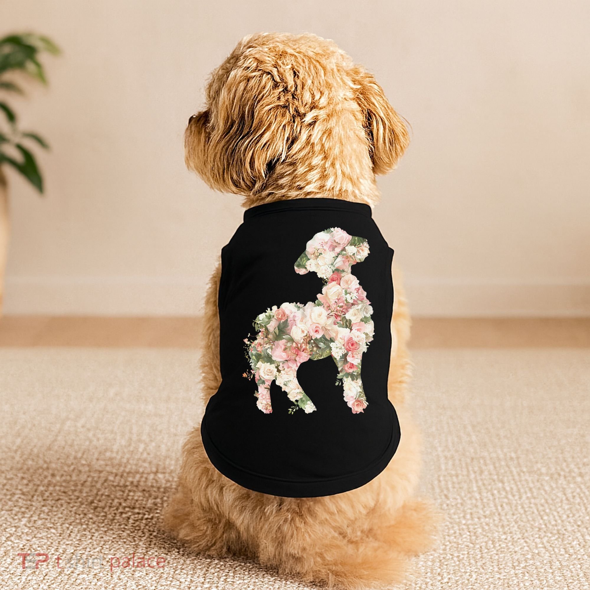 Floral Spring Women Flower Lamb Doggie Tank