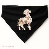 Floral Spring Women Flower Lamb USA-Made Doggie Bandana thumb 0