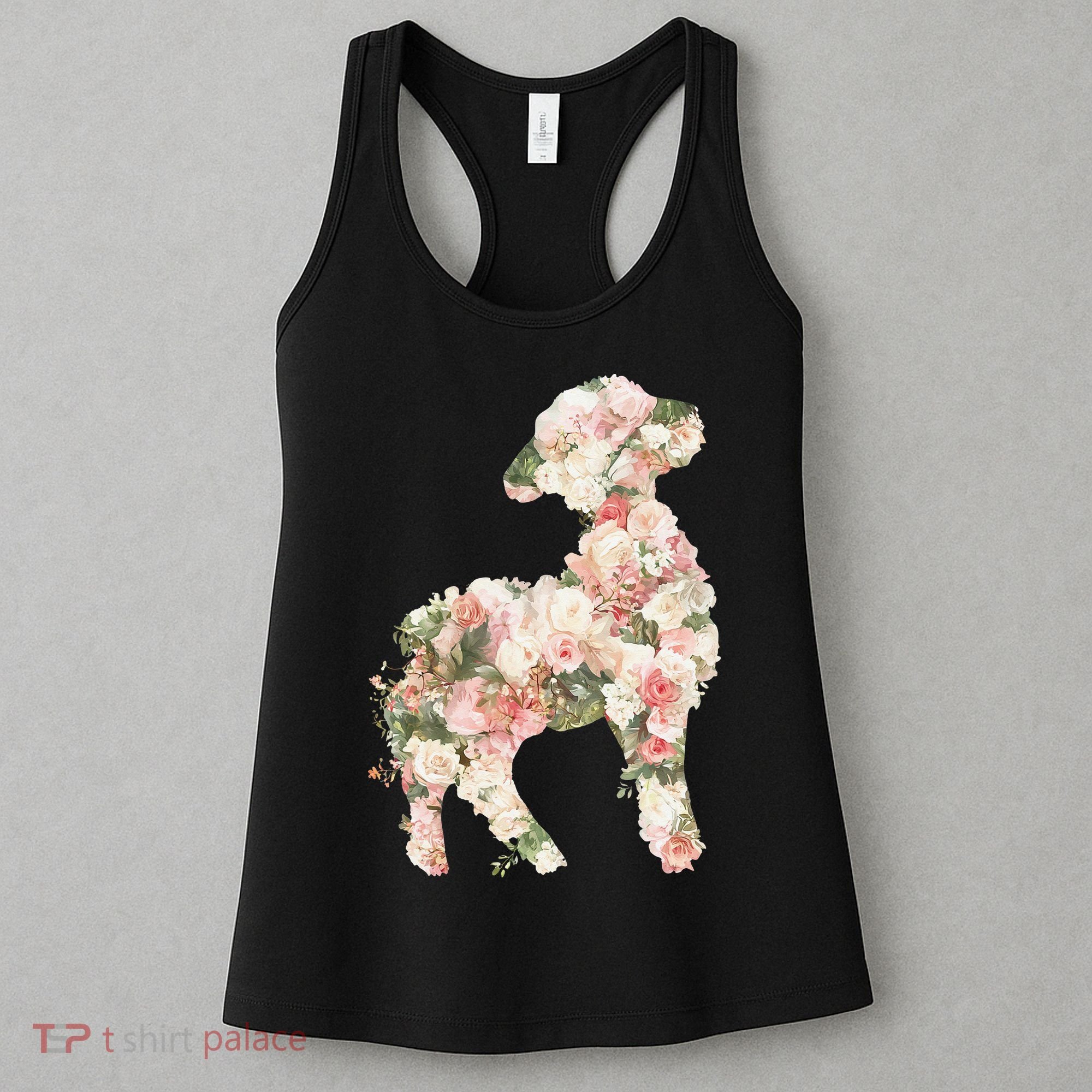 Floral Spring Women Flower Lamb Women's Tank Top