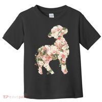 Floral Spring Women Flower Lamb Toddler T-Shirt thumb 0