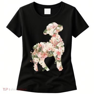 Floral Spring Women Flower Lamb Women's T-Shirt