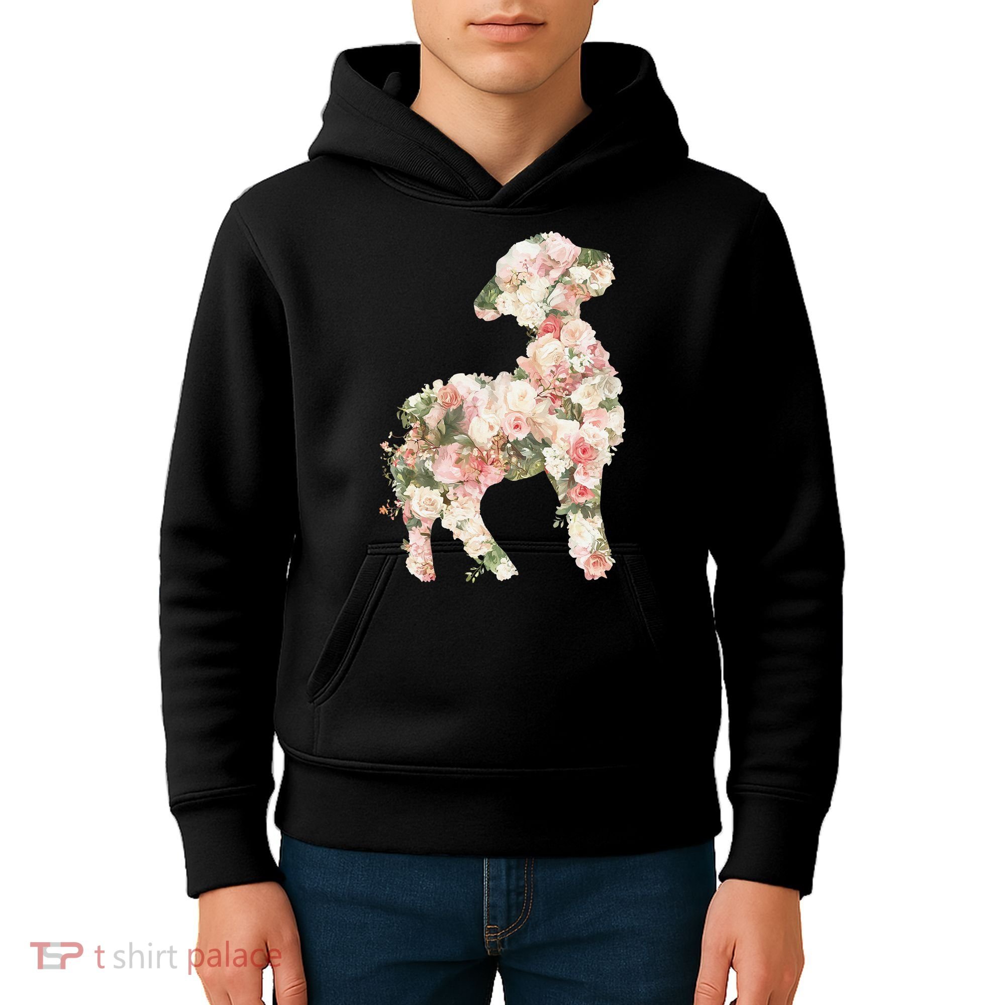 Floral Spring Women Flower Lamb Kids Hoodie