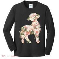 Floral Spring Women Flower Lamb Kids Long Sleeve Shirt thumb 0