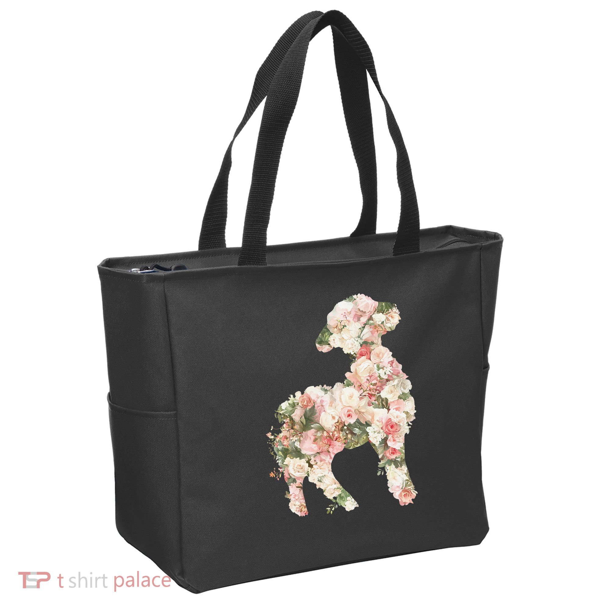 Floral Spring Women Flower Lamb Tote Bag