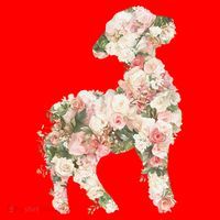 Floral Spring Women Flower Lamb Santa Hat thumb 1