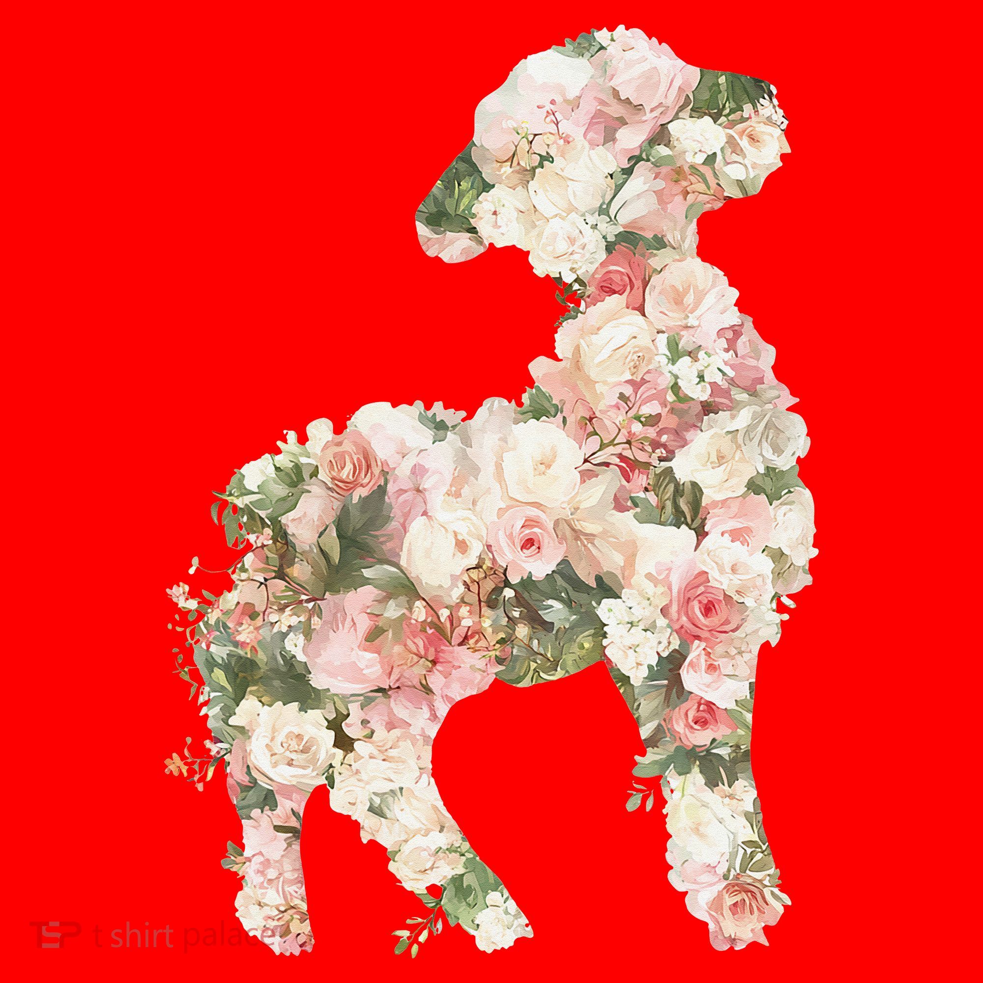 Floral Spring Women Flower Lamb Santa Hat