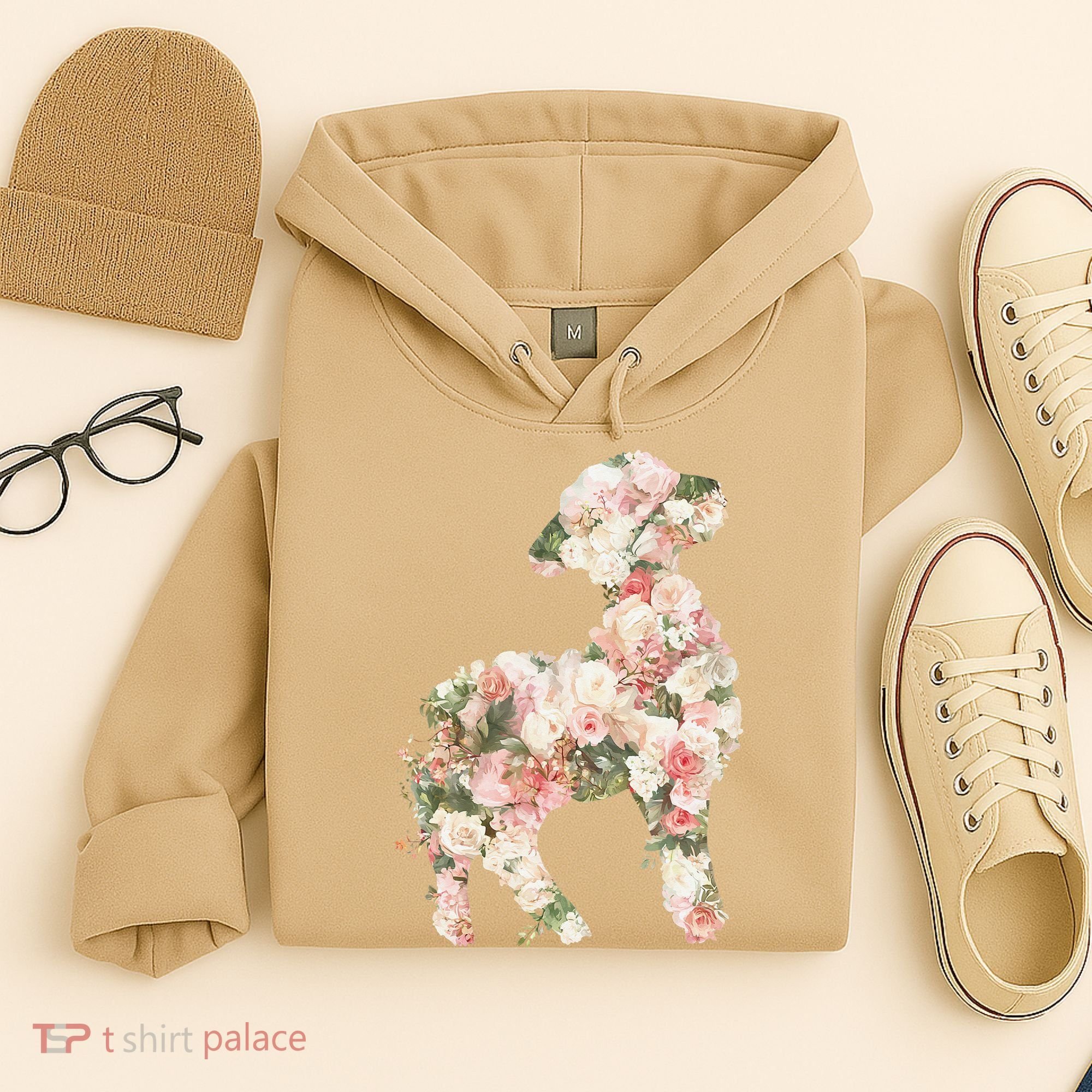Floral Spring Women Flower Lamb Hoodie