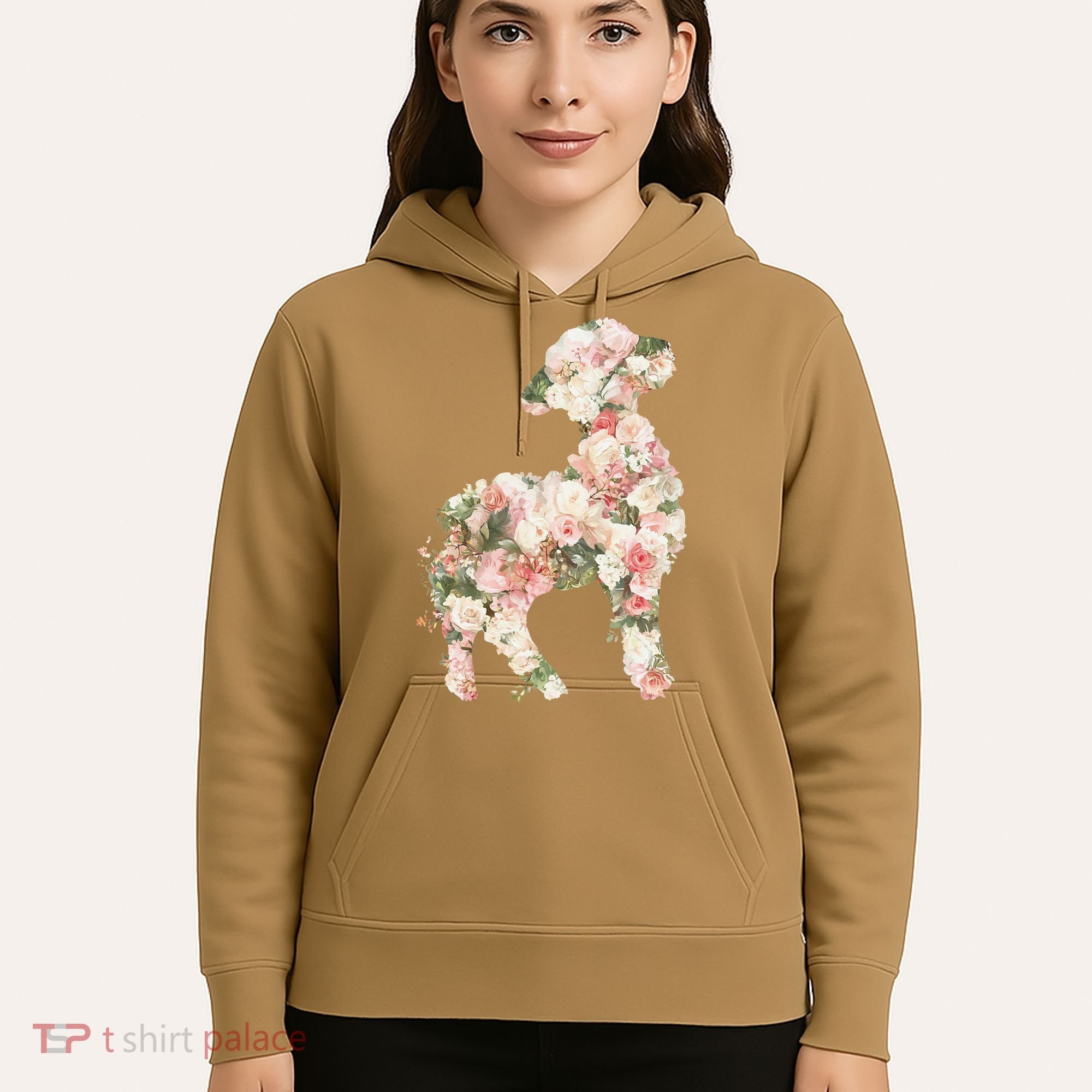 Floral Spring Women Flower Lamb Hoodie