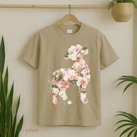 Floral Spring Women Flower Lamb T-Shirt thumb 2