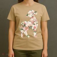 Floral Spring Women Flower Lamb T-Shirt thumb 4
